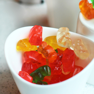 果汁 怡可诺 迷你熊仔200g 橡皮糖软糖 qq糖果汁软糖 怀旧休闲零食