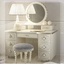 Childrens dresser Girl Princess European style bedroom dressing table Multi-function dressing table with mirror Childrens room customization