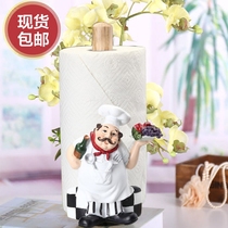 European creative kitchen hanger desktop reel paper towel rack dedicated chef vertical cloth rack storage household paper rack