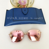 Runa Home proud square slim face cherry pollen maiden wind polarized UV400 large frame fine legs sunglasses sunglasses