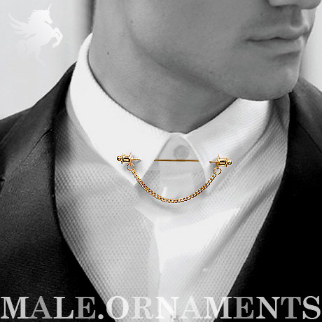 羿采韩版饰品男士衬衫领口针领带棒男衬衣配饰领针领口别针领带针