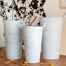 Find a retro to do the old sheet Tin Barrel Decoration Flowers Bucket Florist dried Flower Flower Flower Flower Flower Flower Flower Flower Flower Bucket Iron Art Fields Garden