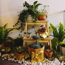 Nordic ins Golden washable Kraft paper bag home decoration storage bag flower plant pot