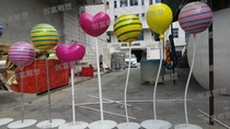 Resin FRP painted Lollipop wand Sugar sculpture ornaments Christmas Square Amusement Park Shopping Mall decoration