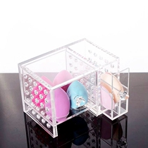 Acrylic transparent makeup makeup egg puff breathable storage box drawer box can be customized