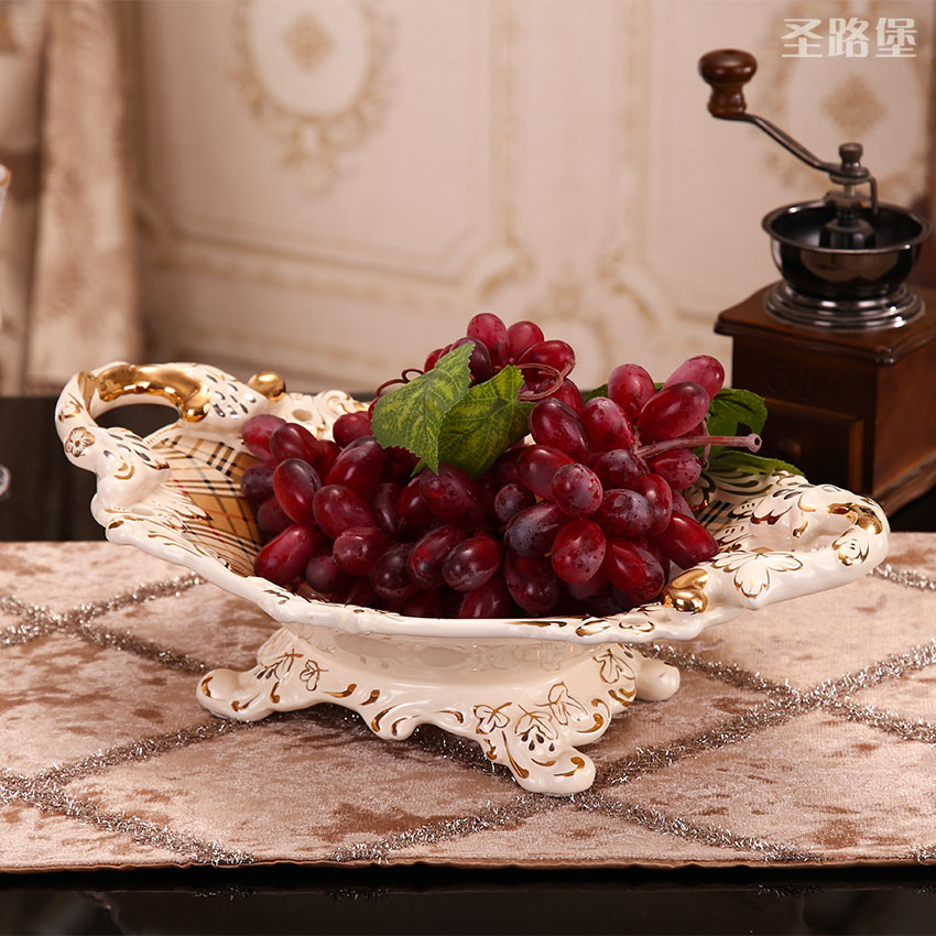 Fort SAN road creative European household ceramic bowl sitting room tea table decorations fruit bowl housewarming gift