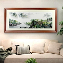 Yi Fei Xiang embroidery Pure hand embroidery hanging painting Decorative painting Chinese landscape landscape Living room sofa background wall painting