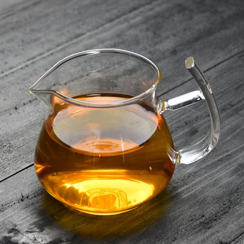 High - temperature transparent glass pointed expressions using portion kung fu tea set reasonable heat resistant glass cup of tea, tea sea manually