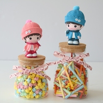 Stars bottle of floating bottle love letter small note lucky star wishing glass bottle cork creative birthday to send men and women