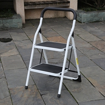 Thickened Domestic Iron Ladder II Three-step Herringbone Folding Dual-use Portable Non-slip Escalator Stool Small Stairs Pedal Car Wash