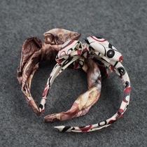 Double Butterfly Knot Cloth Art Hair Stirrup Wide Side Full Package Head Stirrup Hair Accessories Fashion Hair Accessories