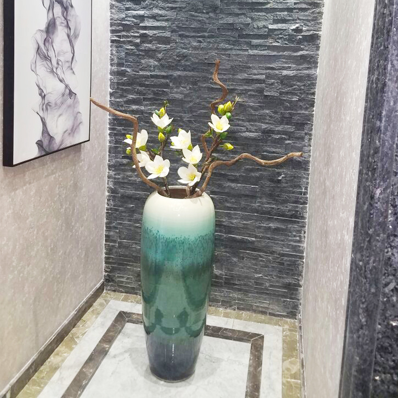 Hotel villa clubhouse large vases, ceramic big furnishing articles sitting room porch decoration decoration flower flower flower implement simulation