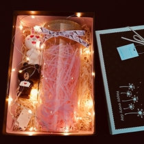 Luminous Wishing Bottle Thousand Paper Crane Birthday Gift 520 Stars Creative Glass Bottle Coked Star Origami