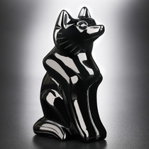 Obsidian Fox ornaments crystal ornaments Tang Dynasty Little Fox statue sculpture interior bedroom placement