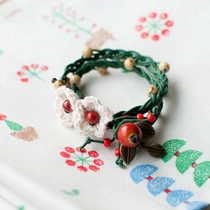Flower room original forest woman Japanese cute lace bracelet summer cotton and hemp handmade rope accessories literary and artistic fresh