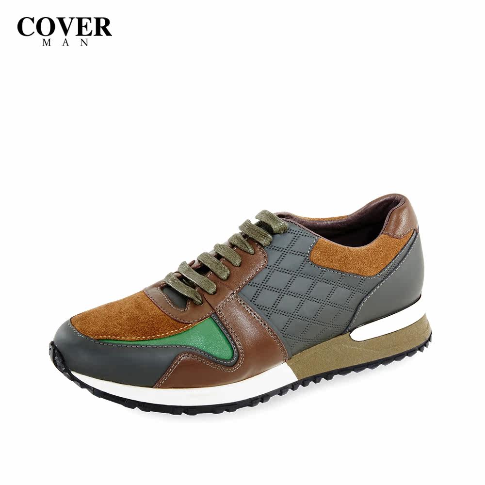 cover/卡文哈森旗下反绒牛皮革运动休闲男鞋cl55307