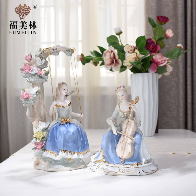 European ceramics handicraft decoration of modern household adornment palace western female sitting room TV ark, furnishing articles