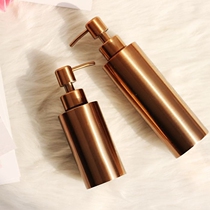 Nordic rose gold stainless steel emulsion bottle press bottle home shampoo shower gel hand sanitizer bottle