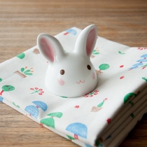 Desktop portable makeup mirror Cute pink rabbit small ornaments Cute creative gifts for girls best friends birthday gifts