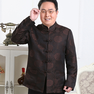 60岁70岁80老人外套男装唐装爷爷秋冬装父亲
