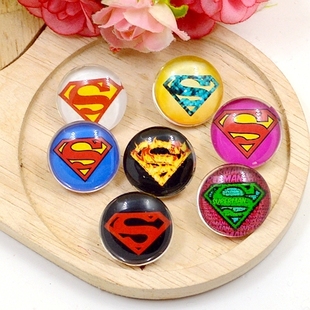 别针 超人标志时光宝石水晶玻璃胸章徽章胸针胸花别针领针 十个包邮