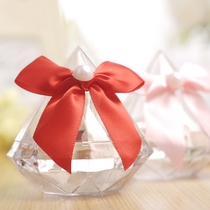 Creative plastic candy box transparent diamond shaped candy box personality wedding return birthday party gift packaging box