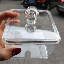 High-grade transparent acrylic cotton swab cotton swab box Cosmetic storage box Multi-functional cotton box