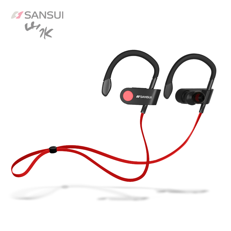 Sansui/山水 I6无线运动蓝牙耳机4.1通用型4.0挂耳耳塞式跑步双耳产品展示图3
