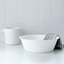 Japanese washbasin Simple white bathroom household thickened baby baby mini raspberry large plastic basin