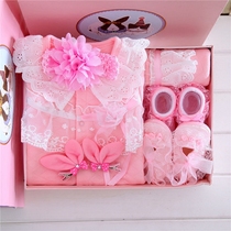 Autumn and winter baby clothes gift box newborn warm clothing supplies baby conjoined ha suit full moon birthday gift