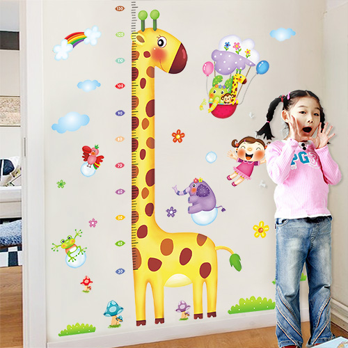儿童房装饰墙纸贴画宝宝卧室幼儿园墙壁可移除卡通量身高贴墙贴纸产品展示图4