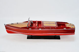 快艇 船模克里斯工艺流浪者32手工快艇新模型红色个性 美国代购