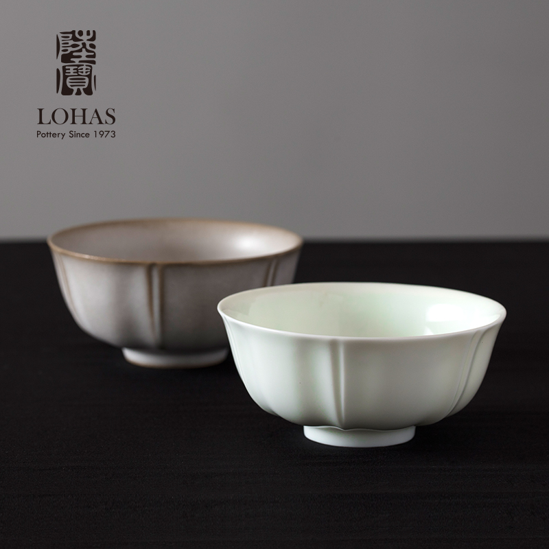 Lu Baoxin feeder Chinese style household and colorful rice bowls bowl ceramic insulation iron tableware 4.5 inches