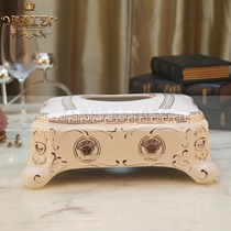 European-style ceramic tissue box Versace decorative porcelain ktv home decoration table luxury decoration utensils matching table