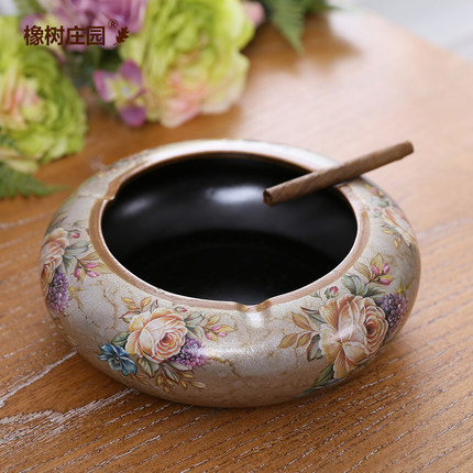 European household creative ashtray furnishing articles American sitting room ceramic move trend web celebrity ashtray Chinese style restoring ancient ways