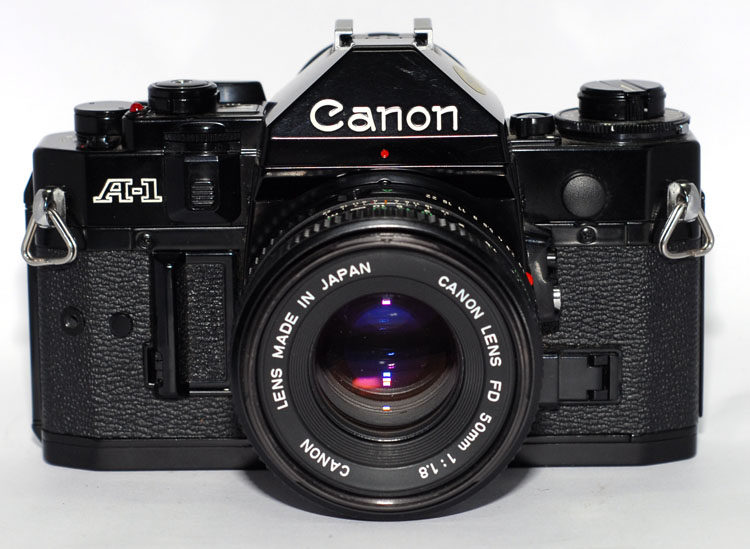 经典佳能a1 a-1胶片相机(含nfd50/1.8镜头),优于ae1/ae1p/x700
