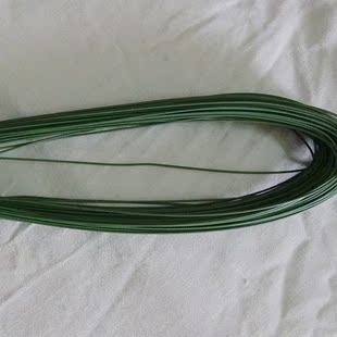 丝袜18号花杆 胶包铁丝 丝网花纸花材料丝袜花diy手工串珠绿铁丝80cm