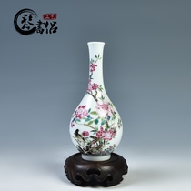 Qin Shu Lan Qing Yongzheng pastel flowers and birds daring bottle home furnishings accessories flower antique crafts