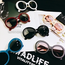 Couple white hip-hop glasses decoration concave shape fashionable Oval Round female sunglasses sun glasses personality tide