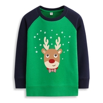 Christmas deer boys autumn winter clothes plus velvet thickened warm 2020 new Korean Sports childrens Christmas childrens clothing