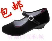 Old Beijing womens single shoes Black cloth shoes Examination tooling work shoes Square Yangge Red dance shoes Republic of China student performance shoes