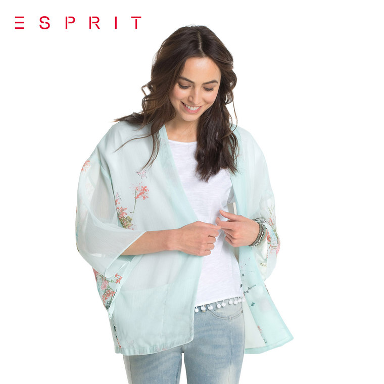 折 ESPRIT EDC 女士时尚时尚印花款舒适衬衫-045CC1F014吊牌价499