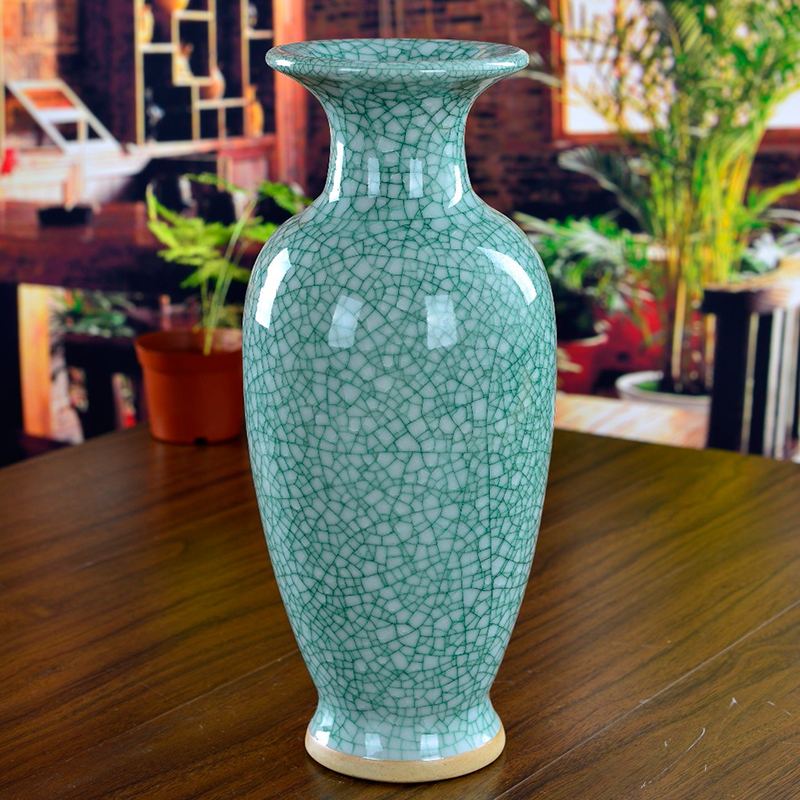 Insert jingdezhen ceramics vase open the slice archaize of jun porcelain vases, modern home sitting room adornment is contracted furnishing articles