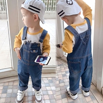 Baby back with pants spring autumn 2022 new 2 boys 3 girls 4 pants 5 year old Korean version 6 children denim back with pants