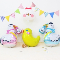 Chicken baby birthday day arrangement June 1 Childrens Day kindergarten party decoration cartoon aluminum foil animal balloon