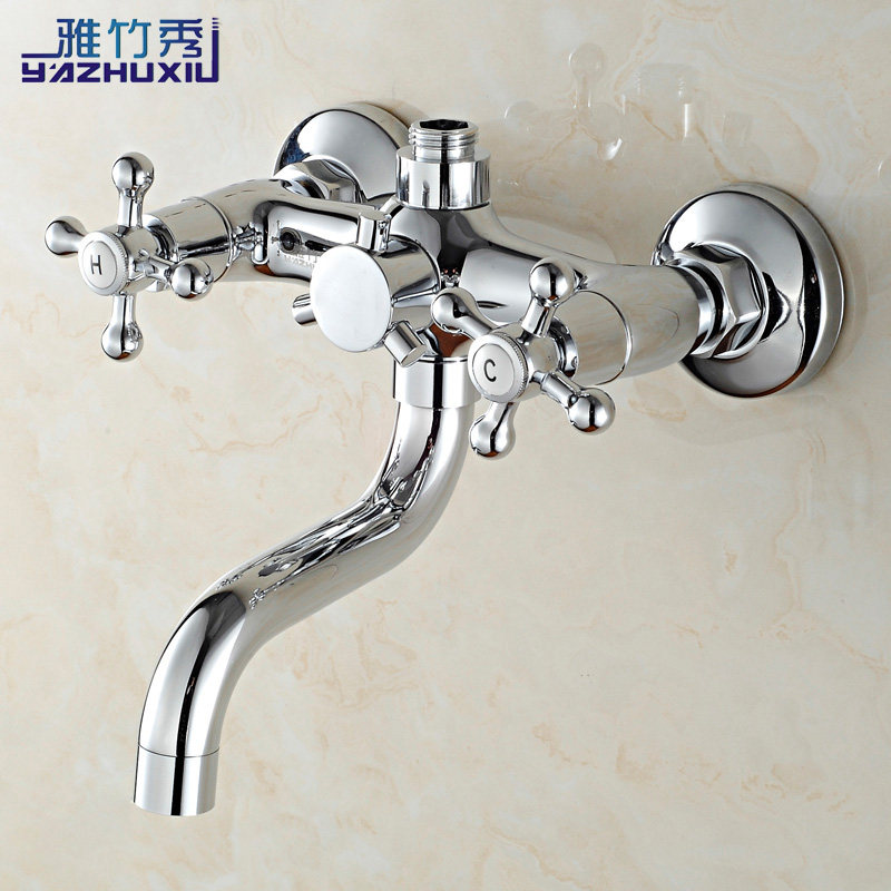 雅竹秀双把混水阀入墙式冷热水龙头yzx-881