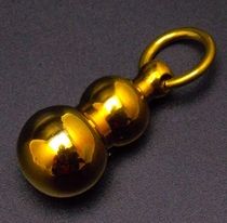 Creative gift keychain Metal gourd key ring Custom lettering cowhide key bracelet Waist hanging key chain buckle