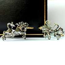 British tourism culture creative commemorative men gift boutique lion and unicorn styling cufflinks