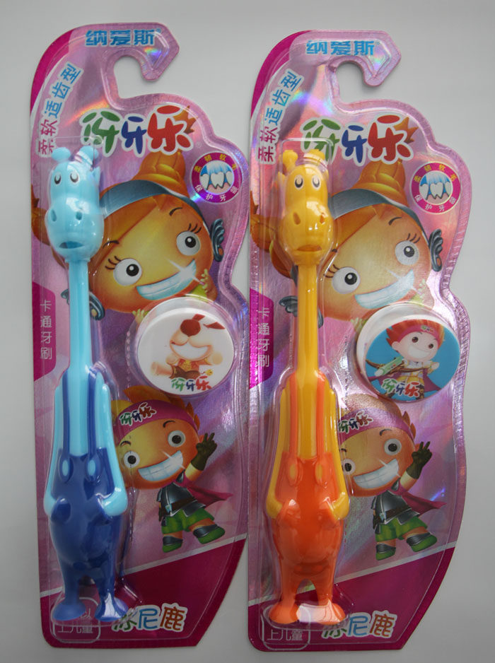 正品纳爱斯牙牙乐儿童牙刷 冰尼鹿 柔软适齿儿童牙刷 特价6支包邮