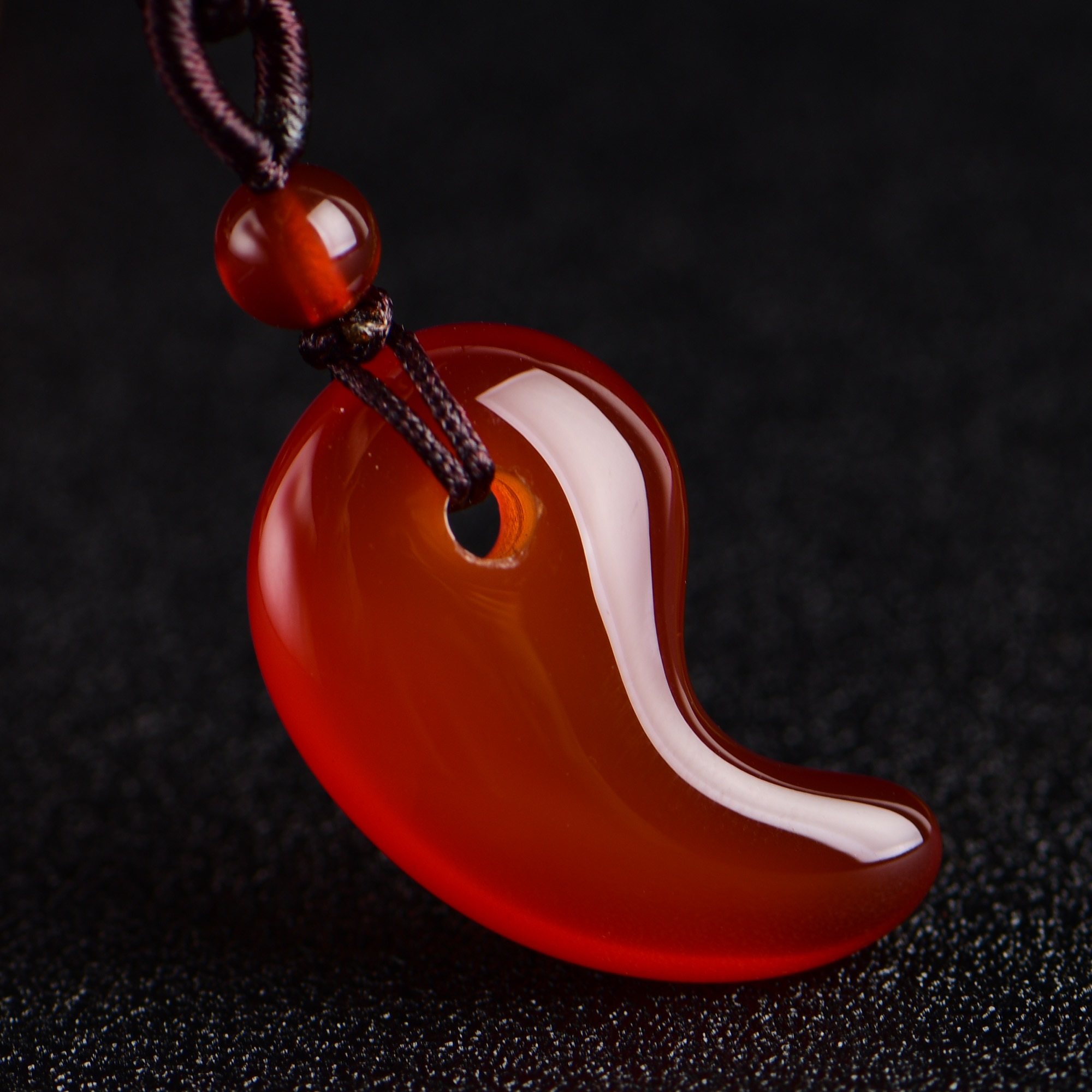 复古纯天然水晶勾玉吊坠男女项链太极阴阳鱼情侣吊坠男女款平安扣